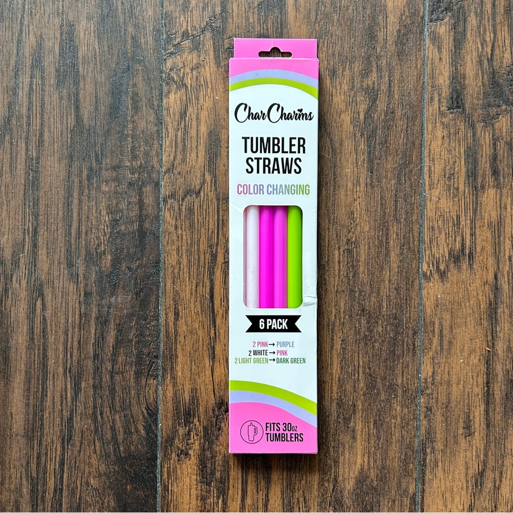 Char Charms Tumbler Straws